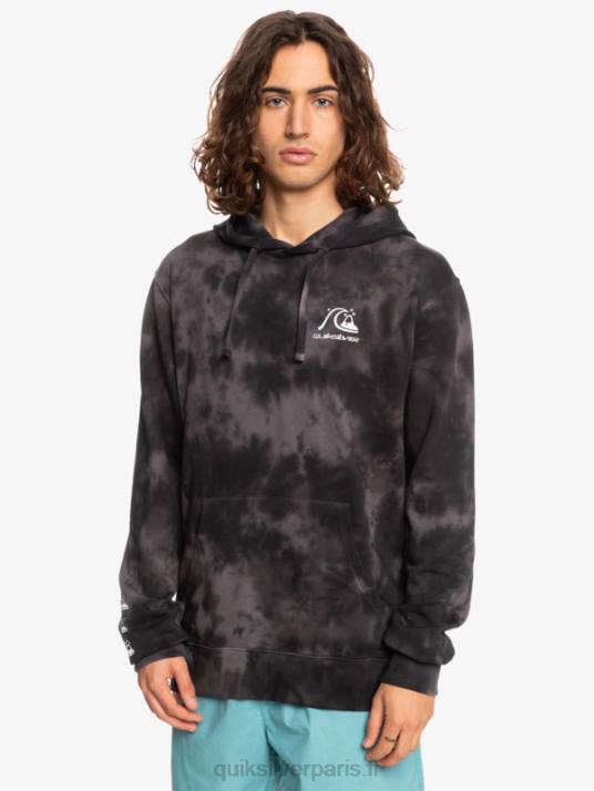 Hommes Quiksilver sweat à capuche tie-dye nuageux D6PT1503 teinture noire nuageuse
