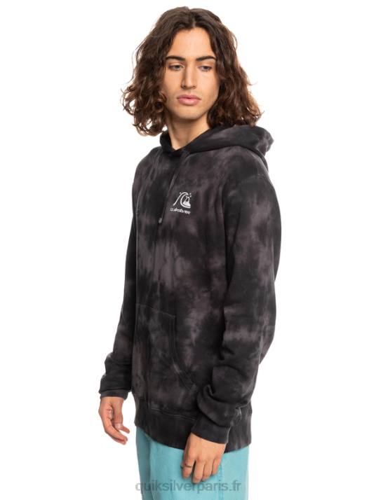 Hommes Quiksilver sweat à capuche tie-dye nuageux D6PT1503 teinture noire nuageuse