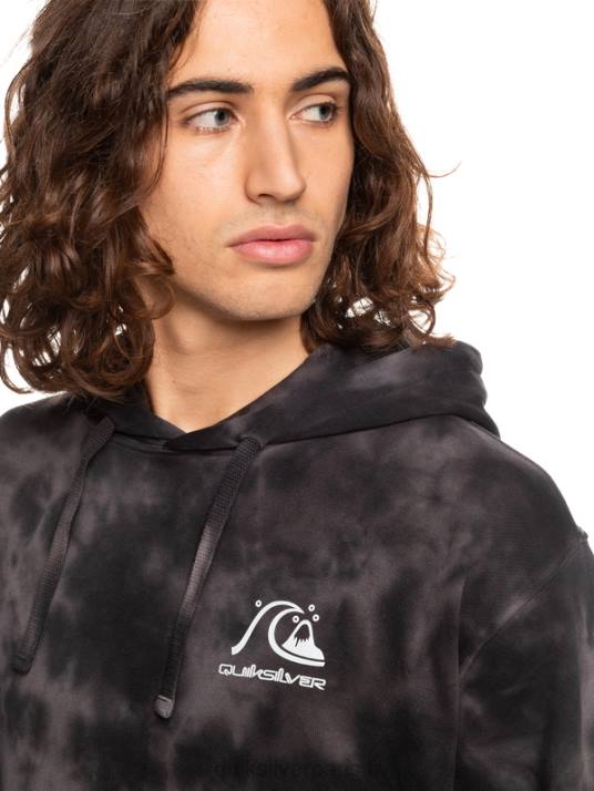 Hommes Quiksilver sweat à capuche tie-dye nuageux D6PT1503 teinture noire nuageuse