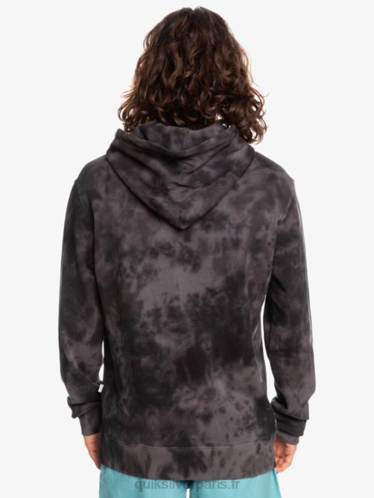 Hommes Quiksilver sweat à capuche tie-dye nuageux D6PT1503 teinture noire nuageuse