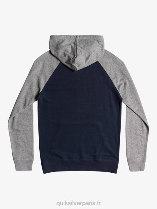 Hommes Quiksilver sweat à capuche zippé Essentials D6PT1514 gris clair chiné/noir
