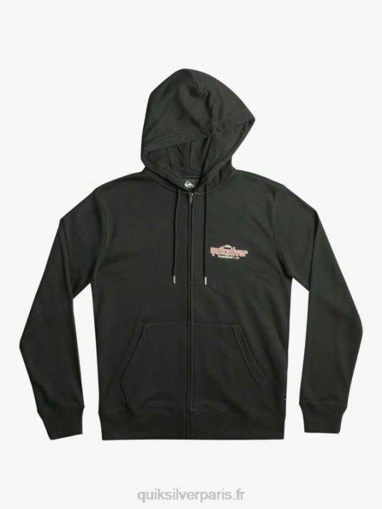 Hommes Quiksilver sweat à capuche zippé Words D6PT1149 noir