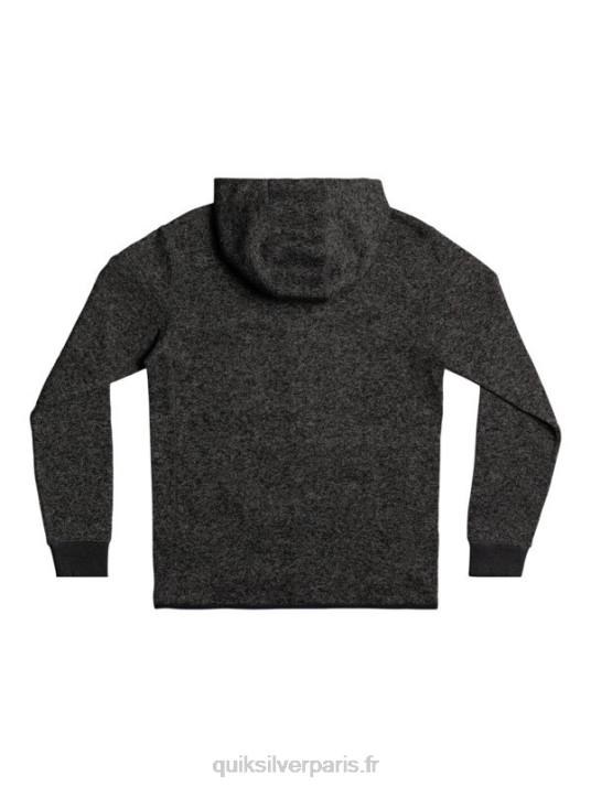 Hommes Quiksilver sweat à capuche zippé keller D6PT1480 chiné gris foncé