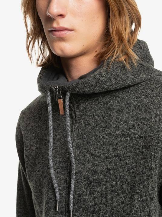 Hommes Quiksilver sweat à capuche zippé keller D6PT1480 chiné gris foncé
