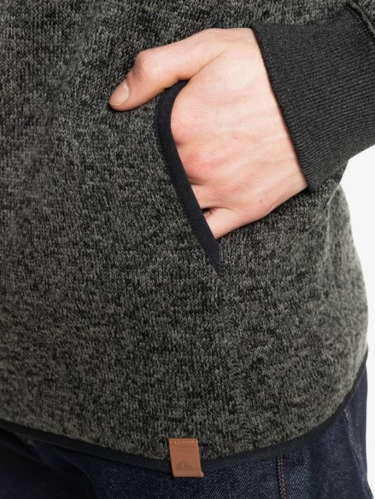 Hommes Quiksilver sweat à capuche zippé keller D6PT1480 chiné gris foncé