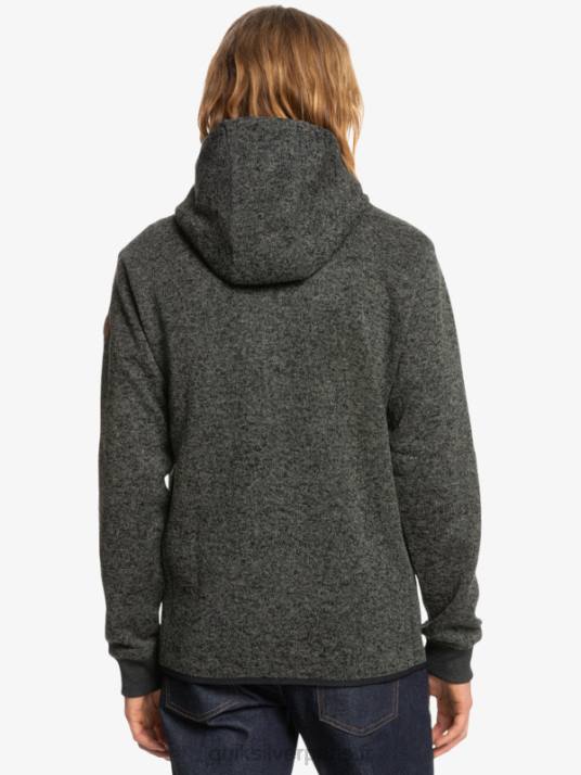 Hommes Quiksilver sweat à capuche zippé keller D6PT1480 chiné gris foncé