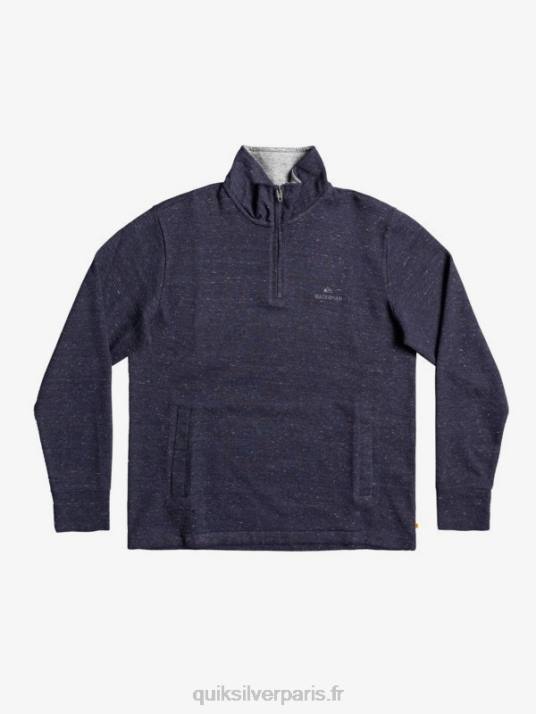 Hommes Quiksilver sweat col montant zippé pointsurf waterman D6PT1801 blazer bleu marine chiné