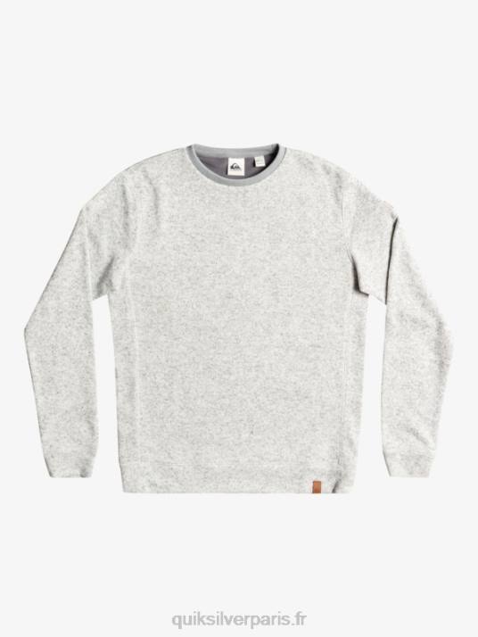 Hommes Quiksilver sweat keller D6PT1424 gris clair chiné