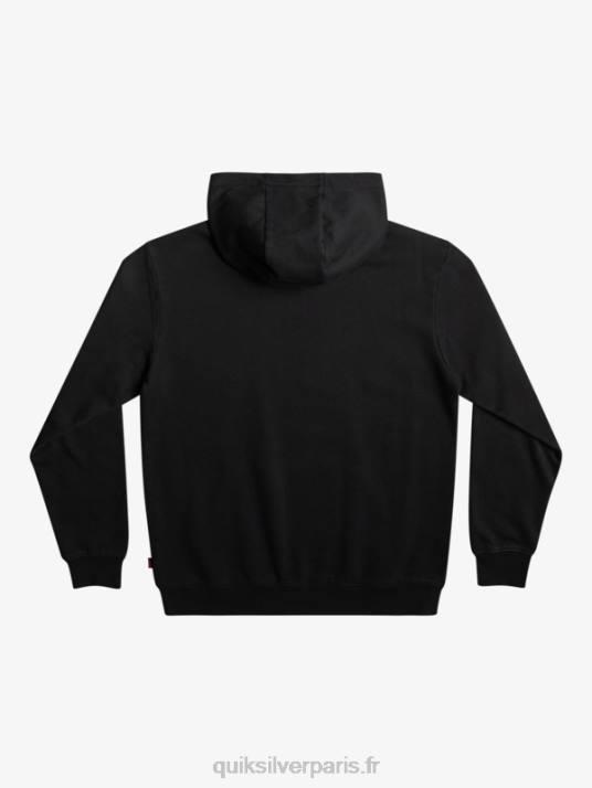 Hommes Quiksilver x Stranger sweat à capuche à logo officiel D6PT1806 noir