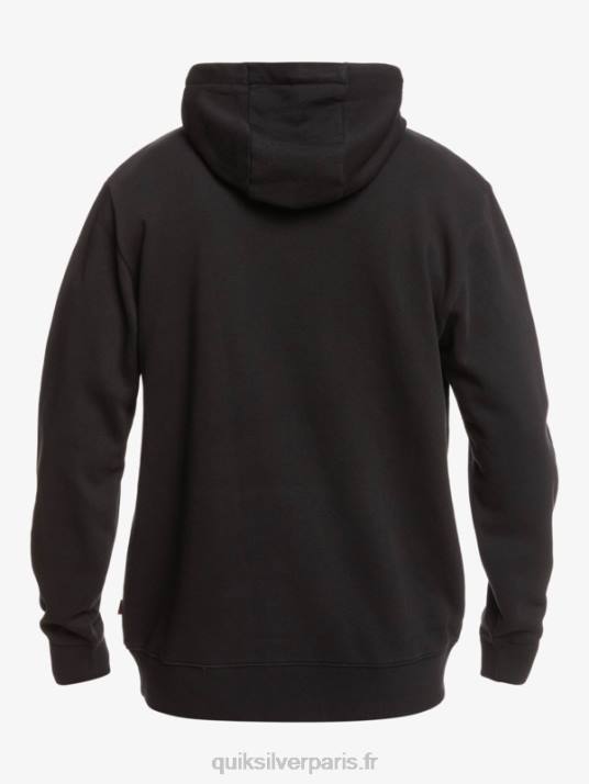 Hommes Quiksilver x Stranger sweat à capuche à logo officiel D6PT1806 noir