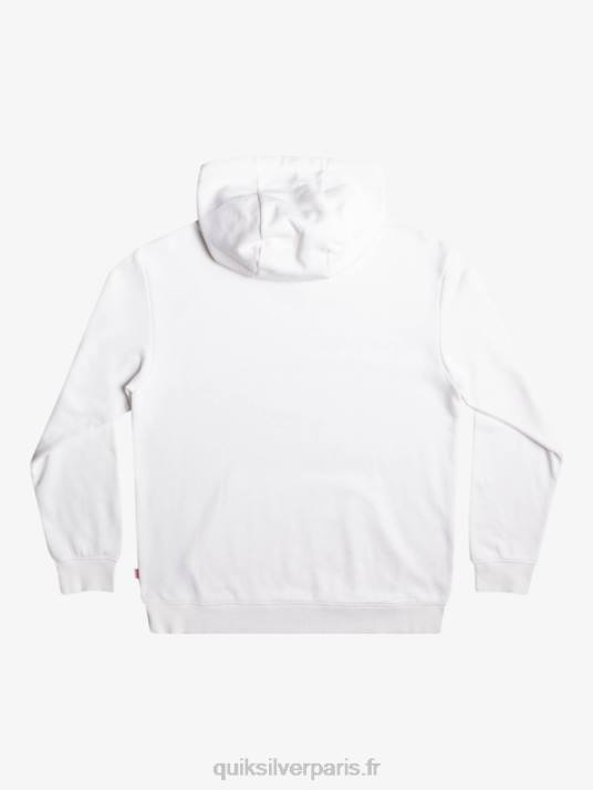 Hommes Quiksilver x Stranger sweat à capuche à logo officiel D6PT1807 blanc