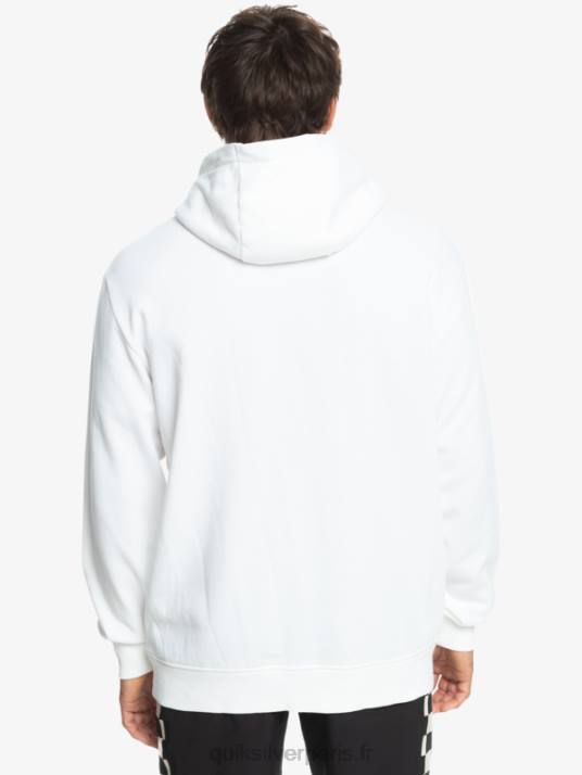 Hommes Quiksilver x Stranger sweat à capuche à logo officiel D6PT1807 blanc
