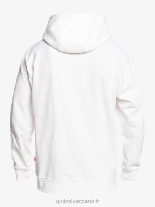 Hommes Quiksilver x Stranger sweat à capuche à logo officiel D6PT1807 blanc