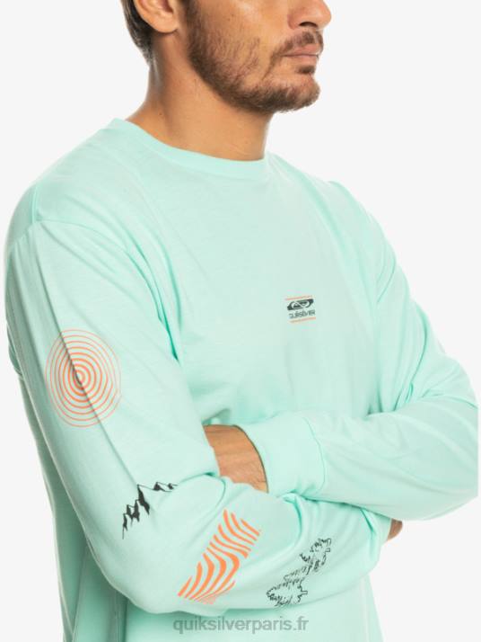 Hommes Quiksilver fragment de nature t-shirt à manches longues D6PT1037 verre de plage