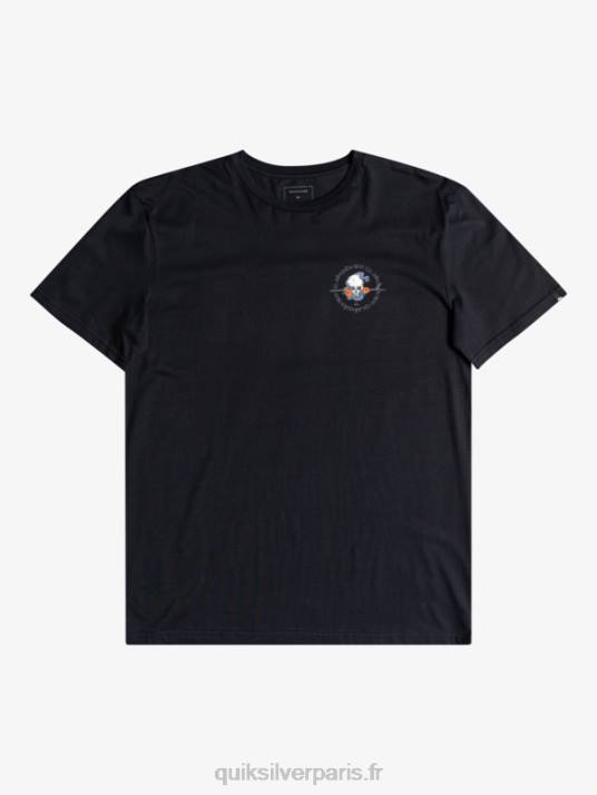 Hommes Quiksilver hors route - t-shirt D6PT1818 noir