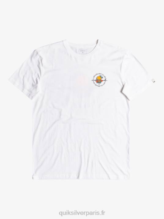 Hommes Quiksilver hors route - t-shirt D6PT1819 blanc