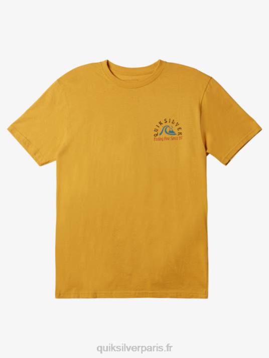 Hommes Quiksilver le t-shirt baril original D6PT1171 or brillant