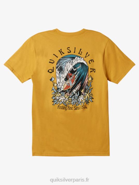 Hommes Quiksilver le t-shirt baril original D6PT1171 or brillant