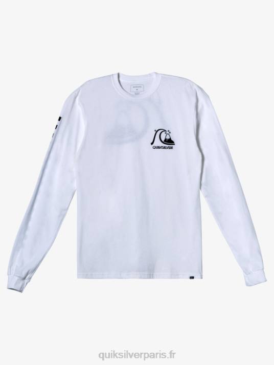 Hommes Quiksilver le t-shirt ls original D6PT1001 blanc