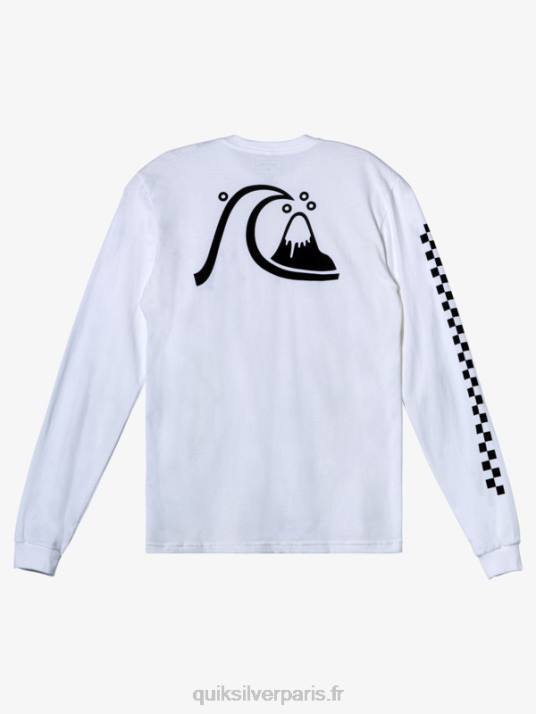 Hommes Quiksilver le t-shirt ls original D6PT1001 blanc