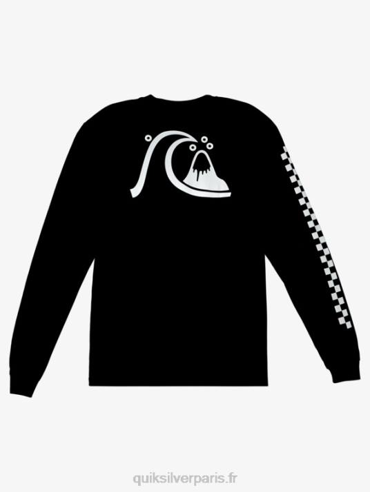 Hommes Quiksilver le t-shirt ls original D6PT999 noir
