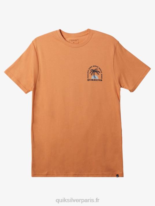 Hommes Quiksilver le t-shirt ondulation D6PT186 bronzer au cuivre