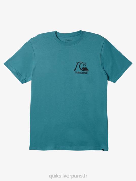 Hommes Quiksilver le tee-shirt original D6PT1068 bleu de bretagne