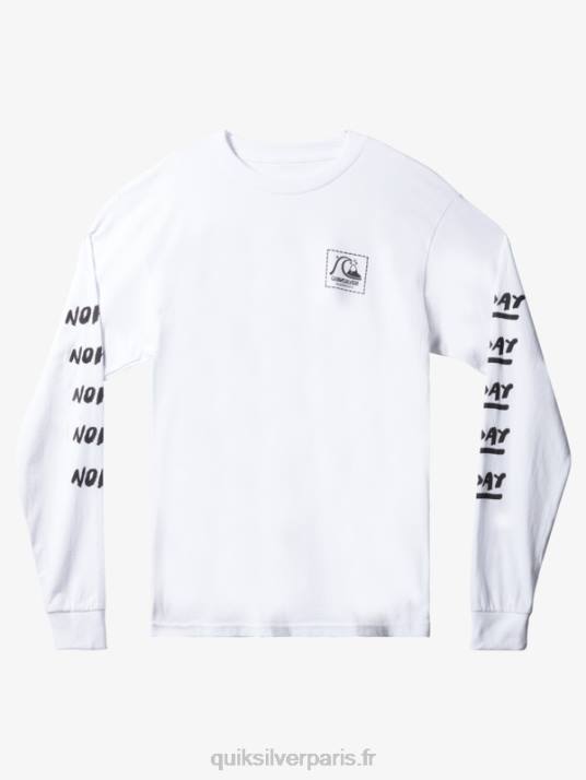 Hommes Quiksilver natas maintenant t-shirt à manches longues D6PT1634 blanc