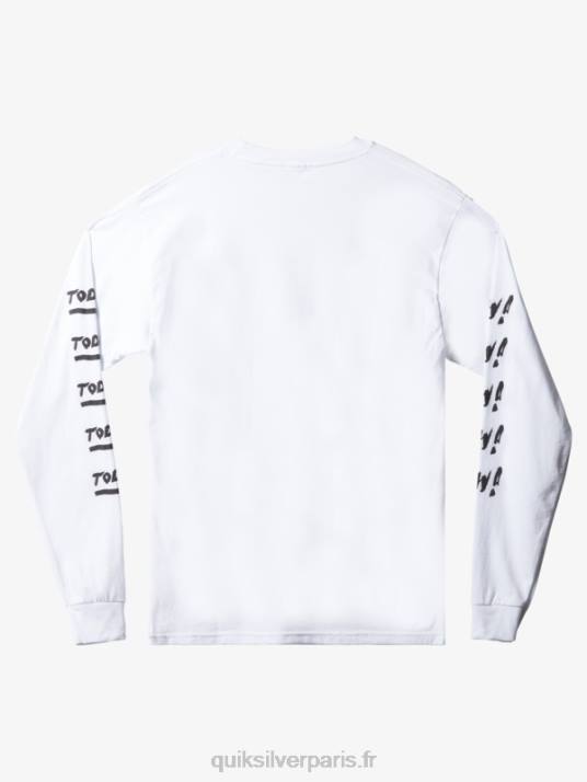 Hommes Quiksilver natas maintenant t-shirt à manches longues D6PT1634 blanc