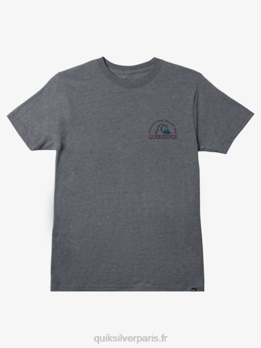 Hommes Quiksilver nouveau t-shirt take mod D6PT1072 gris moyen chiné
