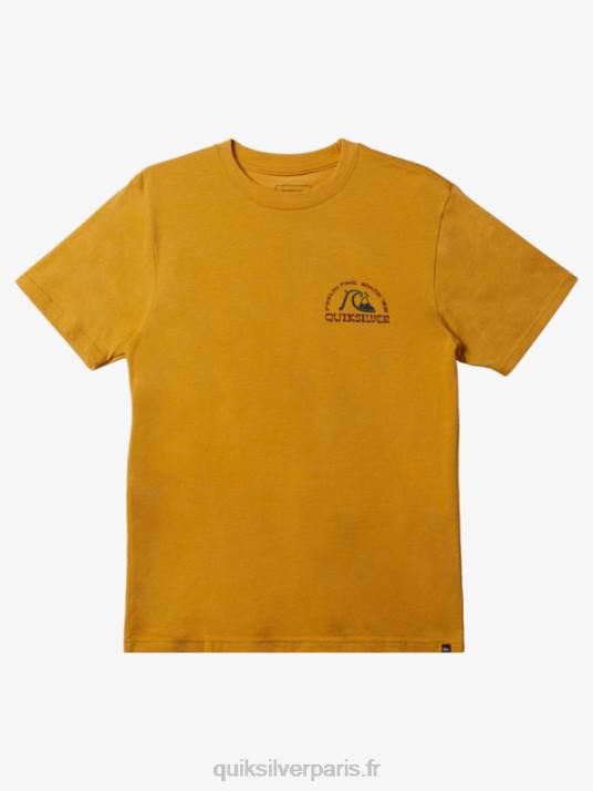 Hommes Quiksilver nouveau t-shirt take mod D6PT1073 bruyère or brillant