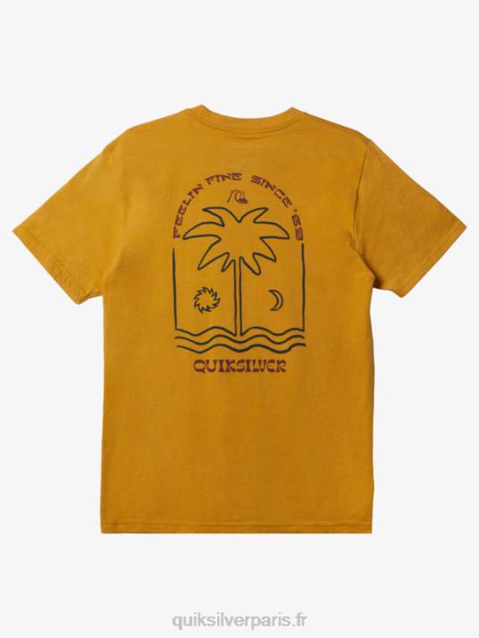 Hommes Quiksilver nouveau t-shirt take mod D6PT1073 bruyère or brillant