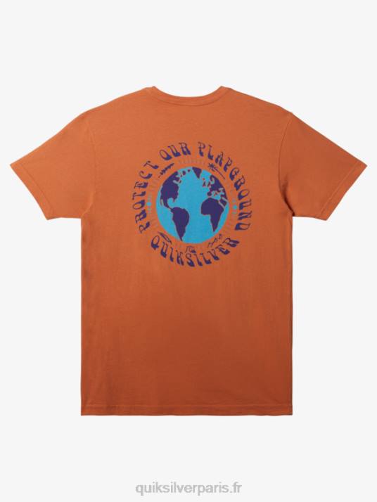 Hommes Quiksilver protégez notre aire de jeux t-shirt D6PT295 bronzer au cuivre