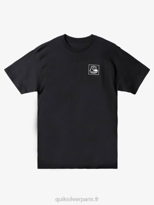 Hommes Quiksilver t-shirt action maintenant natas D6PT1657 noir