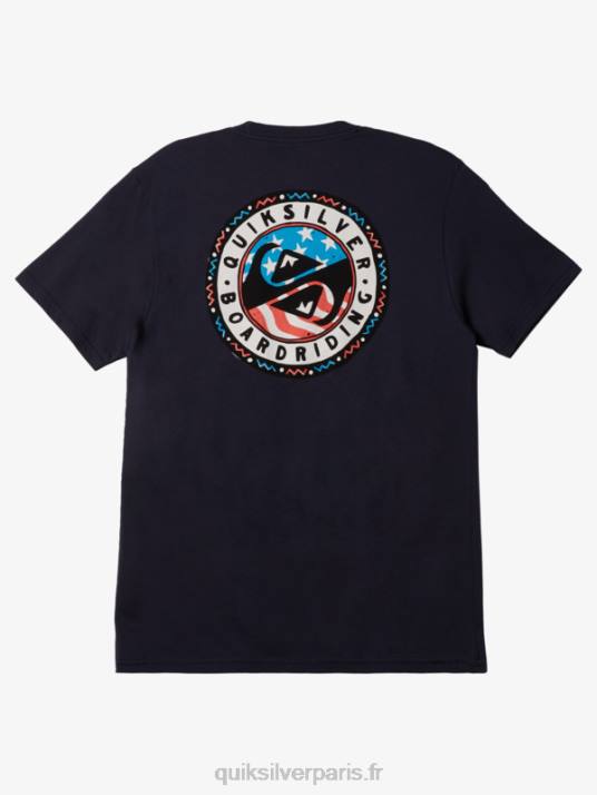 Hommes Quiksilver t-shirt amusant d\'été D6PT468 blazer bleu marine