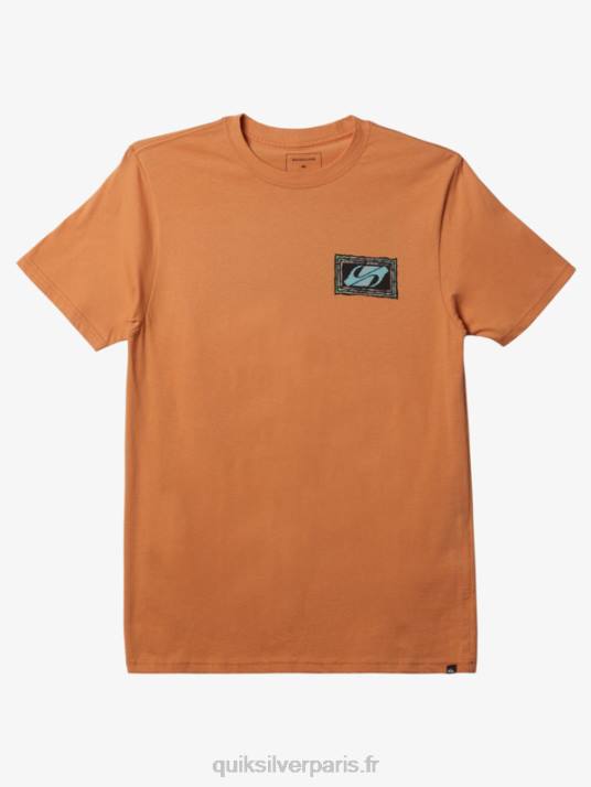 Hommes Quiksilver t-shirt beat en écho D6PT718 bronzer au cuivre