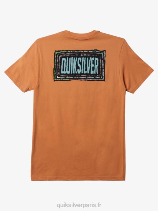 Hommes Quiksilver t-shirt beat en écho D6PT718 bronzer au cuivre