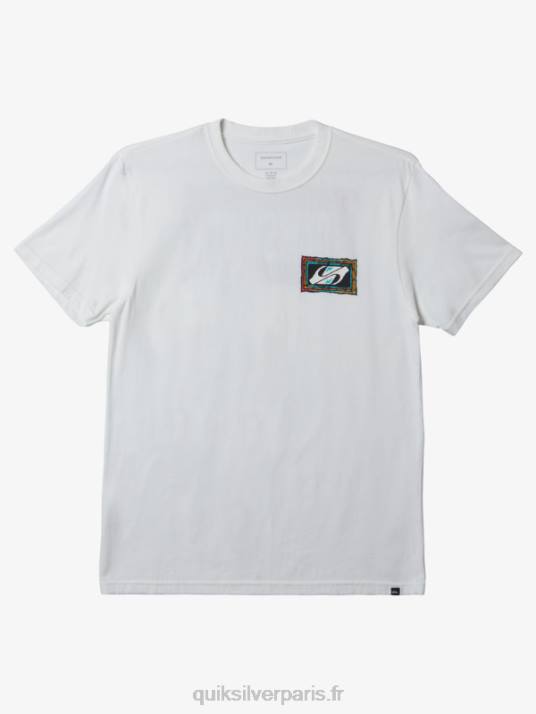 Hommes Quiksilver t-shirt beat en écho D6PT719 blanc