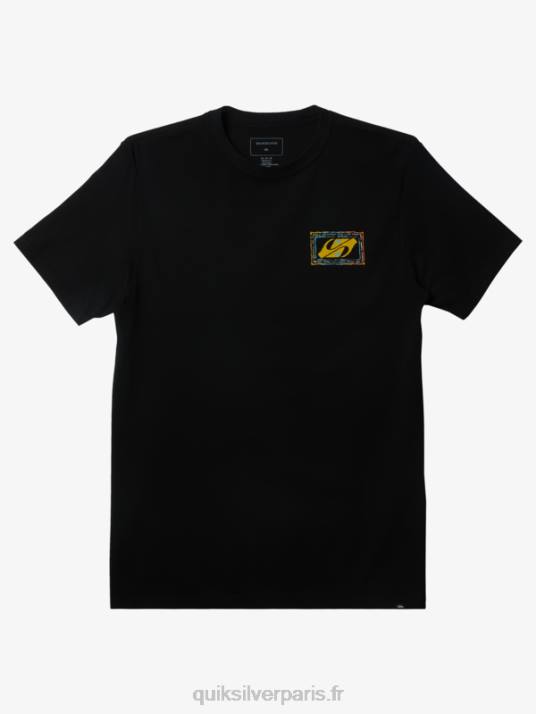Hommes Quiksilver t-shirt beat en écho D6PT720 noir
