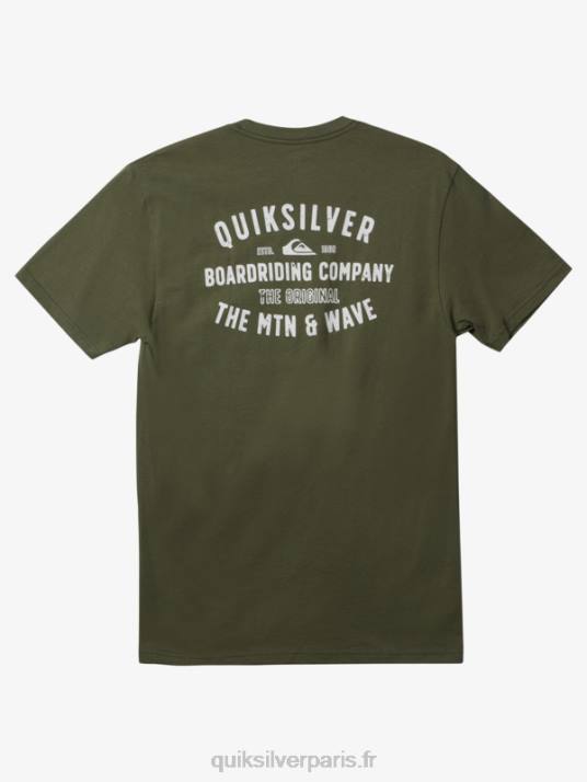 Hommes Quiksilver t-shirt blocage de surf qs D6PT959 trèfle à quatre feuilles