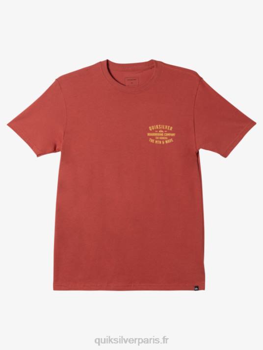Hommes Quiksilver t-shirt blocage de surf qs D6PT961 Marsala