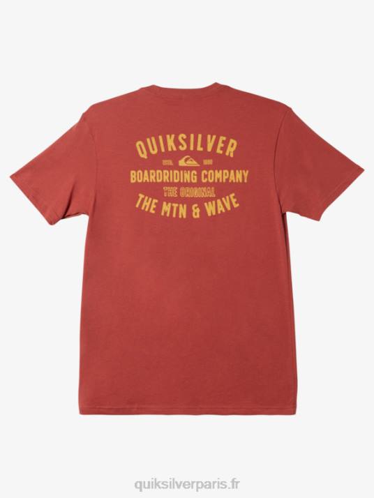 Hommes Quiksilver t-shirt blocage de surf qs D6PT961 Marsala