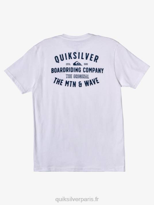 Hommes Quiksilver t-shirt blocage de surf qs D6PT962 blanc
