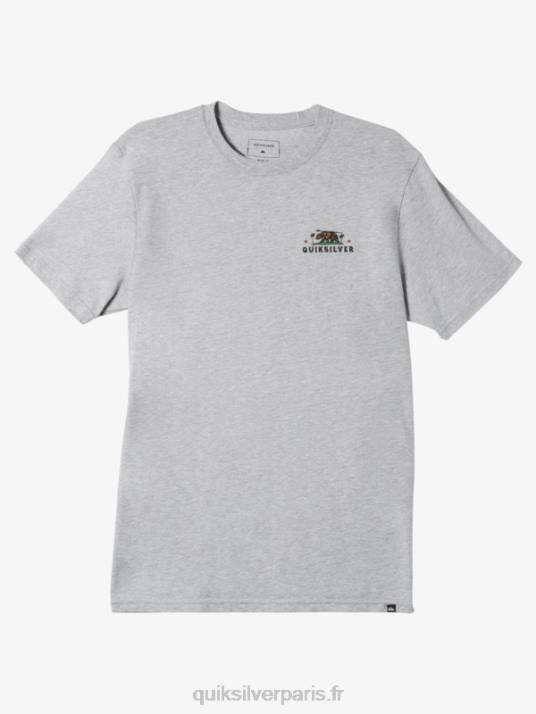 Hommes Quiksilver t-shirt brigade locale californienne D6PT723 bruyère athlétique
