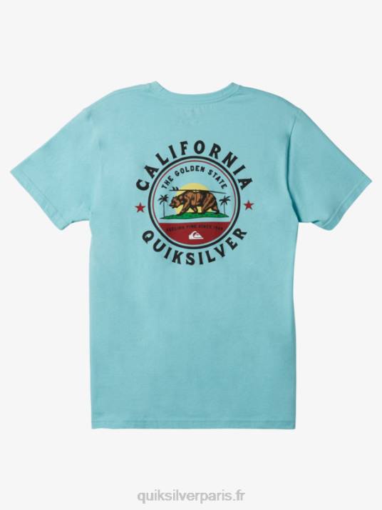 Hommes Quiksilver t-shirt brigade locale californienne D6PT724 ange bleu