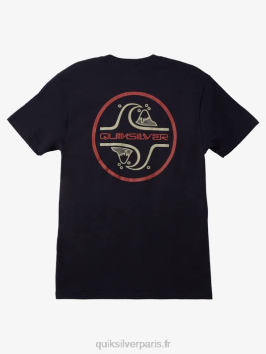 Hommes Quiksilver t-shirt à bulles de base D6PT1025 blazer bleu marine