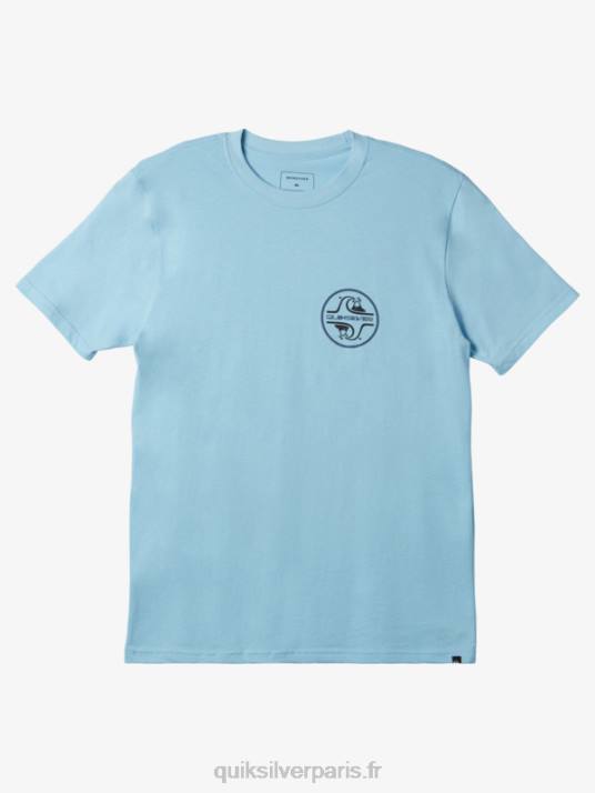 Hommes Quiksilver t-shirt à bulles de base D6PT1026 bleu ciel