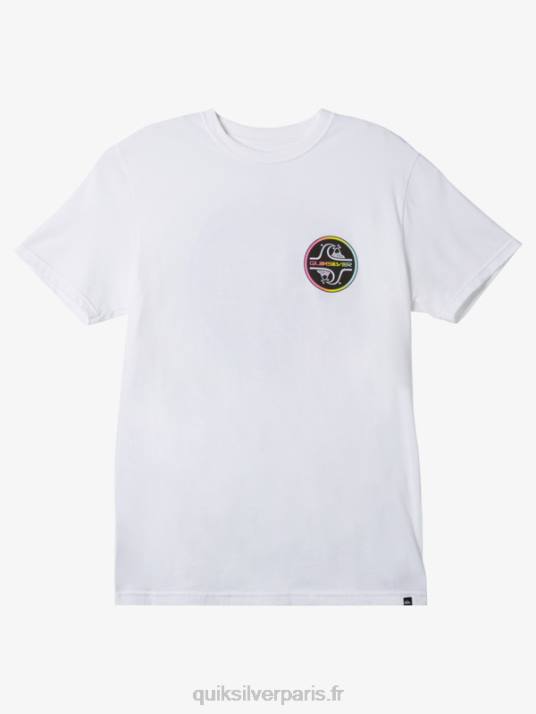 Hommes Quiksilver t-shirt à bulles de base D6PT1027 blanc