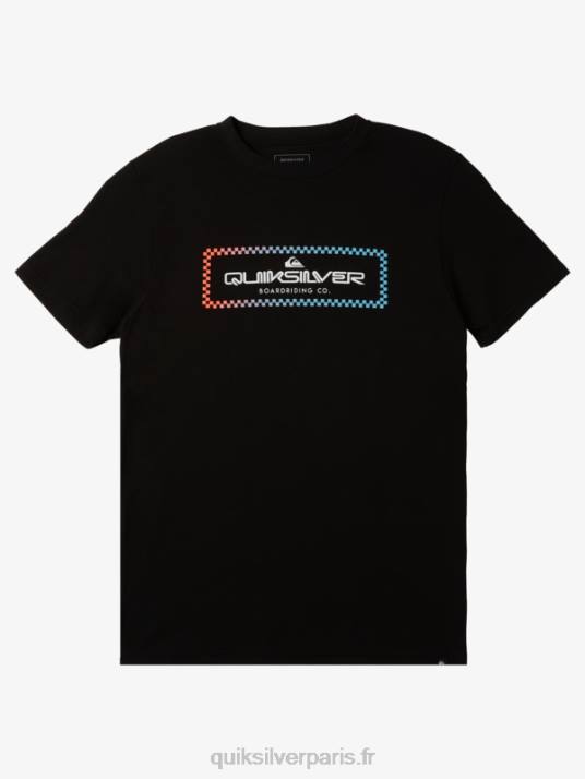 Hommes Quiksilver t-shirt à carreaux D6PT506 noir