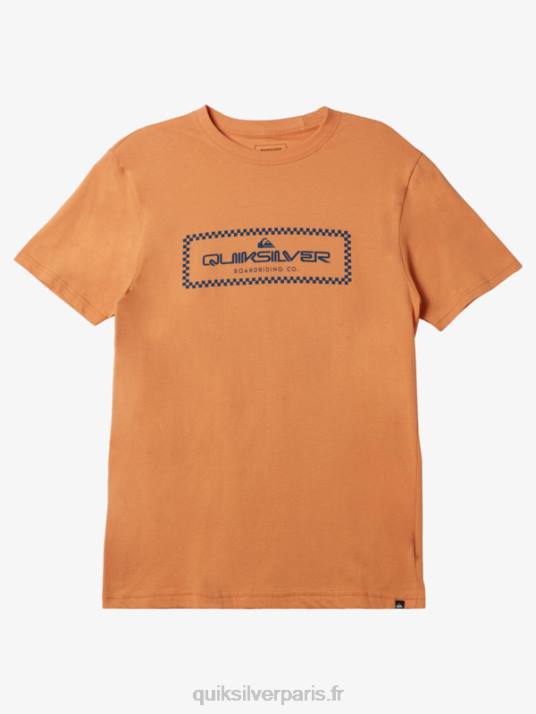 Hommes Quiksilver t-shirt à carreaux D6PT507 bronzer au cuivre